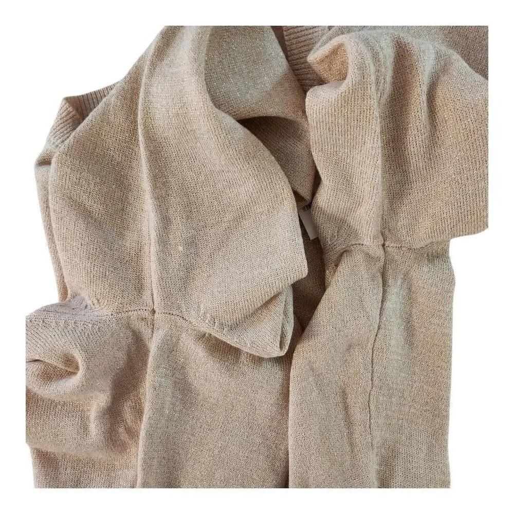 New York & Company Sweater Women's Medium Pink Shimmer‎ Knit Pullover Solid NWT - Picture 7 of 7